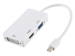Adaptateur Mini DisplayPort vers HDMI/DVI/VGA