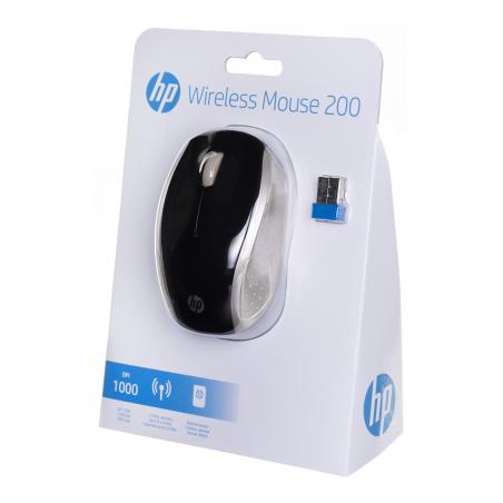 HP 200 – Souris Sans Fil Noire (USB, 1000 DPI, Ambidextre)