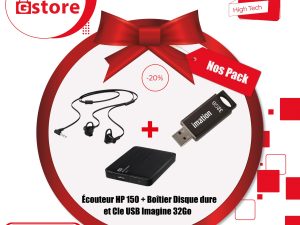 Écouteur HP 150 + Boîtier Disque dure et Cle USB Imagine 32Go_Plan de travail 1